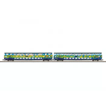 Märklin 87306 set de coches de dos pisos Z Touristik 1 de DB AG - 2 coches intermedios de dos pisos