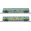 Märklin 87306 set de coches de dos pisos Z Touristik 1 de DB AG - 2 coches intermedios de dos pisos