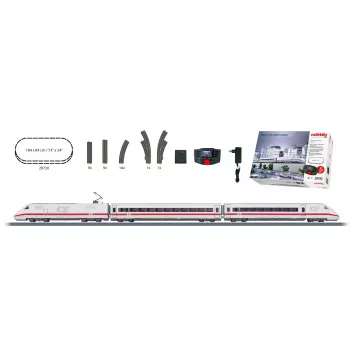 Märklin 29792 ICE 2 Set de inicio digital H0 AC con Mobile Station 2, tren de 5 piezas, óvalo de vía C, época VI