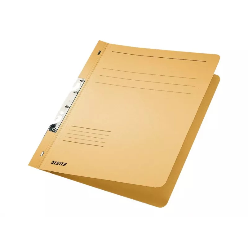 LEITZ Archivador de documentos con mecanismo de ranura, DIN A4, cartón manila, chamois, 250 g/m², capacidad 170 hojas, mecanismo 80 mm, pack de 50 (3746-00-11)