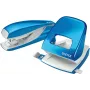 LEITZ Nexxt WOW Juego de grapadora y perforadora, azul metalizado 5095-10-36