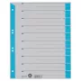 LEITZ Separadores de cartón A4 azul claro, pack de 25, perforación universal 16523030