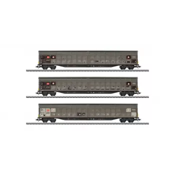 Märklin 48067 H0 Set de 3 vagones de paredes correderas DB AG