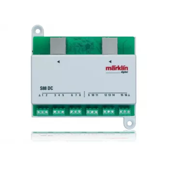 Märklin 60882 Módulo de retorno S88 DC decodificador, 16 entradas, verde/blanco