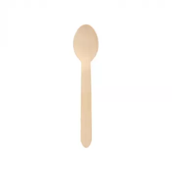 Cucharas de madera desechables PAPSTAR pure, abedul, 100 uds. (84840)