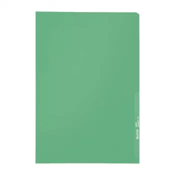 Fundas de documentos Leitz A4, PP 0,13 mm, verde, pack de 100 40000055