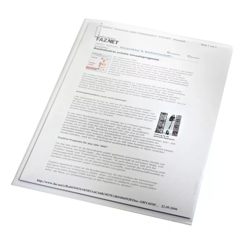 Fundas de documentos Leitz A4, PP 0,13 mm, verde, pack de 100 40000055