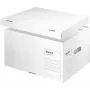 Leitz 61040000 Contenedor de archivo Infinity, blanco, pack de 10, A4/folio, apilable, cartón reciclado