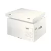 Leitz 61040000 Contenedor de archivo Infinity, blanco, pack de 10, A4/folio, apilable, cartón reciclado