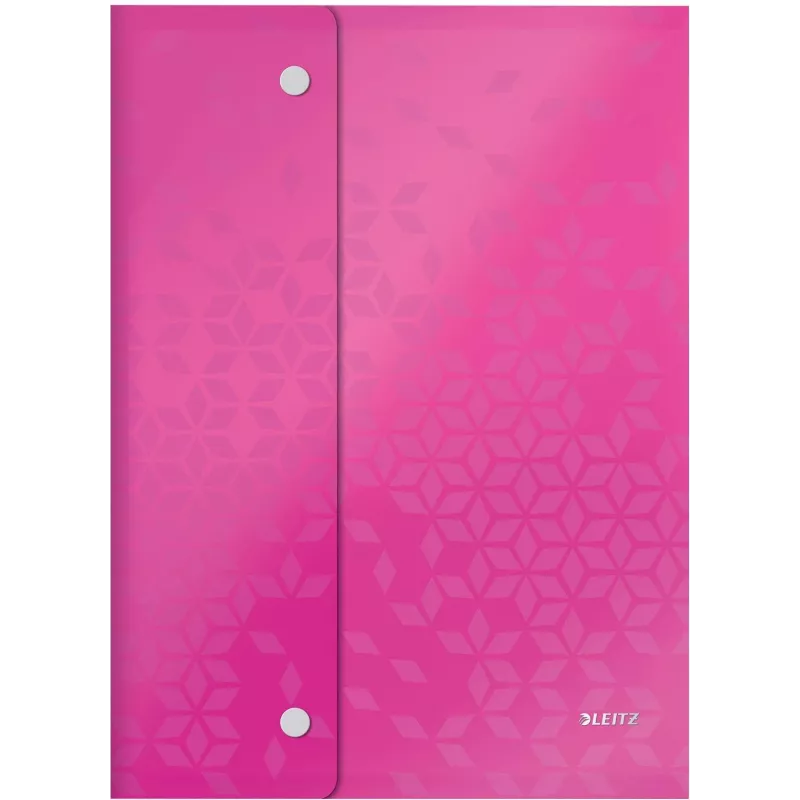 Carpeta con cierre de botón a presión LEITZ 4469, varios colores, DIN A4, polipropileno 4469-00-99