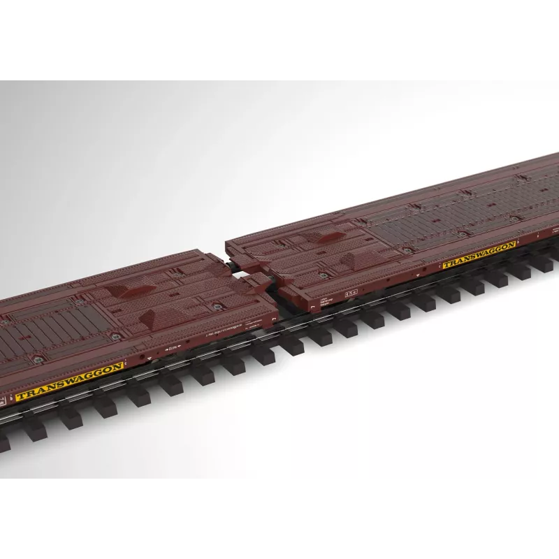 Märklin 47430 H0 Pareja de vagones planos Laads 800B de Transwaggon GmbH