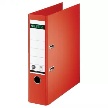 LEITZ archivador de palanca 180° A4 80 mm rojo claro cartón 1007-00-20