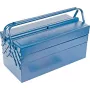 BRÜDER MANNESMANN 211-430 caja de herramientas metálica, 430 mm, cantilever, azul, 6 compartimentos