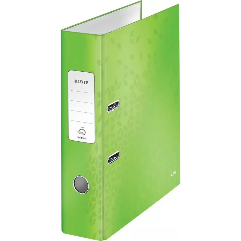 Leitz 180° WOW archivador A4 con mecanismo de palanca, anilla redonda, cartón, verde, 600 hojas, 80 g/m² (10050054)
