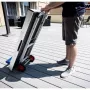 BRÜDER MANNESMANN Carretilla de aluminio 90 kg, con mango extensible 720–1090 mm, plegable, plata/negro (099-T)