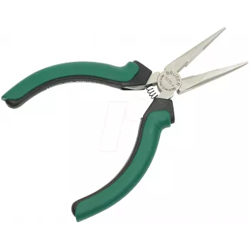 BRÜDER MANNESMANN GREEN LINE Alicates de puntas, 125 mm, rectos, acero para herramientas, mango verde/negro M 1070-4