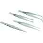 Brüder Mannesmann M 615 Set de pinzas de precisión, 4 piezas, acero inoxidable, 110 mm