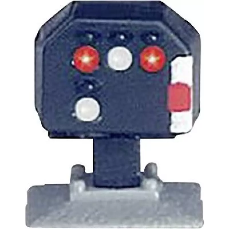Märklin Z Escala Señal de bloqueo luminosa, diseño bajo, LED, gris/negro, 15+ 89394