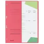 LEITZ Carpeta con ojales DIN A4 cartón manila rojo 250 g/m² fijación oficial 90 mm portada 50 uds. (3741-00-25)