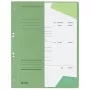 LEITZ Carpeta A4, cartón manila, verde, fijación oficial, 250 g/m², 1/2 portada con campo de etiquetado, pack de 50 (3741-00-55)