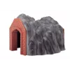 Märklin H0 Túnel de vía única con portal de arco de piedra detallado, gris y naranja 72202