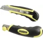 Brüder Mannesmann Cúter universal con Softgrip, ajuste automático de cuchilla, cuchilla troquelada 18 mm, 60100