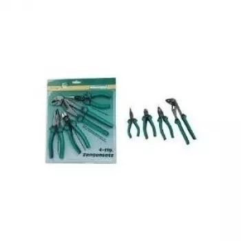 BRÜDER MANNESMANN Set de alicates profesional, 4 piezas | Alicate universal 180 mm, cortaalambres 160 mm, alicate de puntas 160 mm, alicate de bomba de agua 250 mm | Acero cromo-vanadio | Mangos ergonómicos antideslizantes 10997