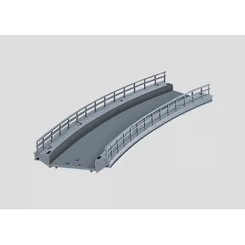 Märklin 074613 Pieza de rampa curva para pilar de puente, escala HO, gris