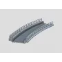 Märklin 074613 Pieza de rampa curva para pilar de puente, escala HO, gris