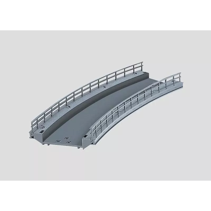Märklin 074613 Pieza de rampa curva para pilar de puente, escala HO, gris