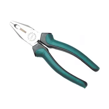 BRÜDER MANNESMANN Alicate universal profesional 180 mm acero de herramienta de alta calidad, mango multicomponente, superficie mate - 1 unidad (10937)