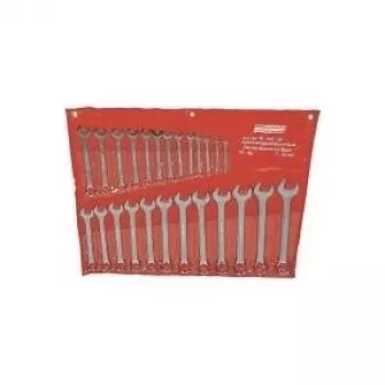 BRÜDER MANNESMANN M130-25 Juego de llaves combinadas de 25 piezas, métrico 6-32 mm, acero cromo-vanadio, DIN 3113, en bolsa enrollable textil