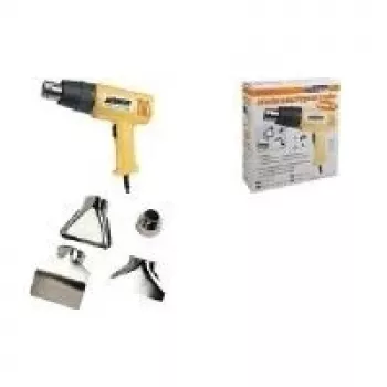 BRÜDER MANNESMANN Pistola de aire caliente 2000 W, 2 ajustes de temperatura, caudal de aire 300 l/min, 550 °C máx., Softgrip ergonómico 49500