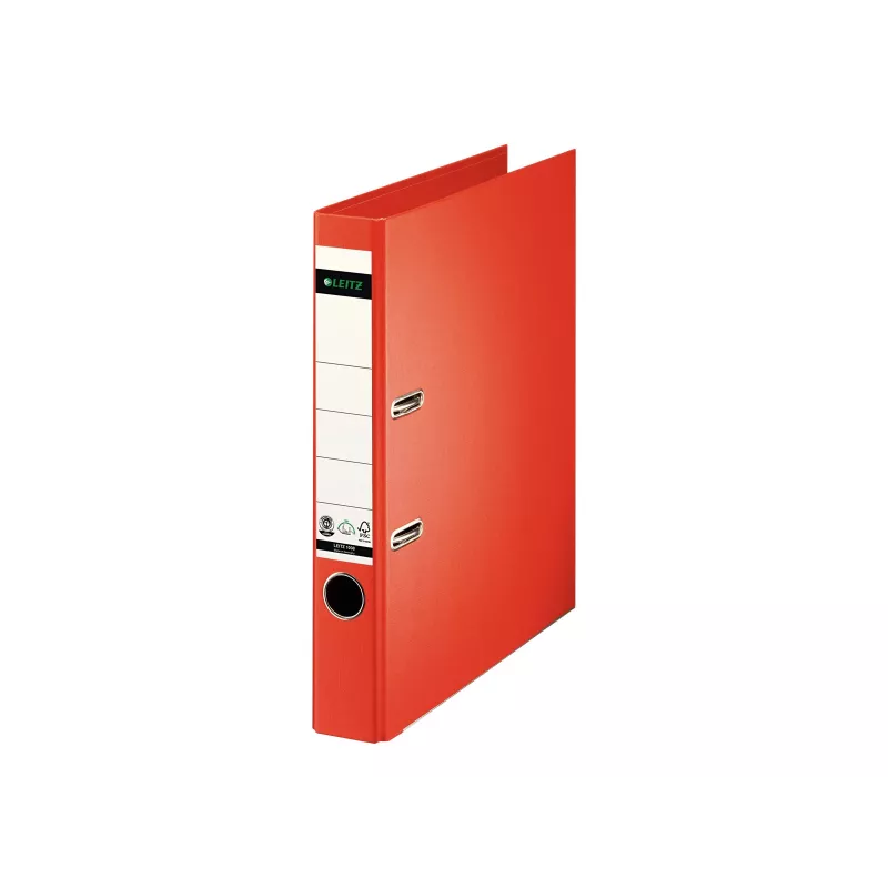 LEITZ Archivador de palanca 180° A4 50 mm rojo claro cartón 1008-00-20