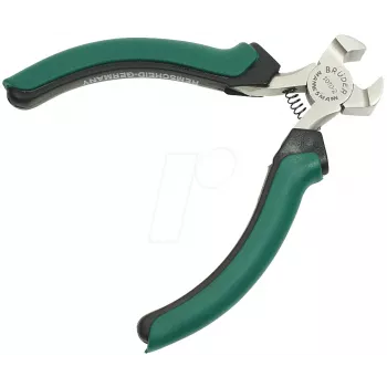 Brüder Mannesmann Green Line Alicates de corte frontal electrónica 115 mm acero para herramientas verde/plata/negro M 1070-2
