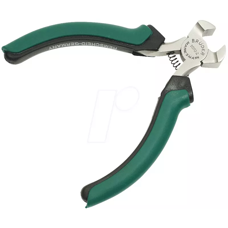Brüder Mannesmann Green Line Alicates de corte frontal electrónica 115 mm acero para herramientas verde/plata/negro M 1070-2