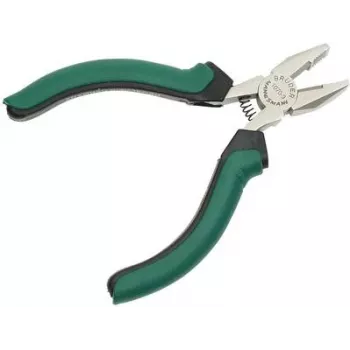 BRÜDER MANNESMANN GREEN LINE Alicates universales electrónica 125 mm acero para herramientas verde/plata/negro M 1070-3