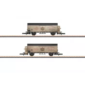Märklin 82553 Set de 2 vagones cerrados de mercancías Kessler transporte de cava DRG escala Z