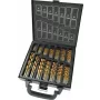 Brüder Mannesmann M54399 Set de brocas helicoidales HSS 99 piezas recubiertas de TiN con vástago cilíndrico