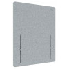 LEITZ Cosy Separador de escritorio 61220085, gris claro, 60 x 70 cm, fieltro PET
