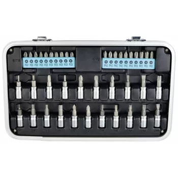 BRÜDER MANNESMANN QUANTOOL Q25003 juego de 116 puntas de 1/4 de pulgada con puntas de seguridad