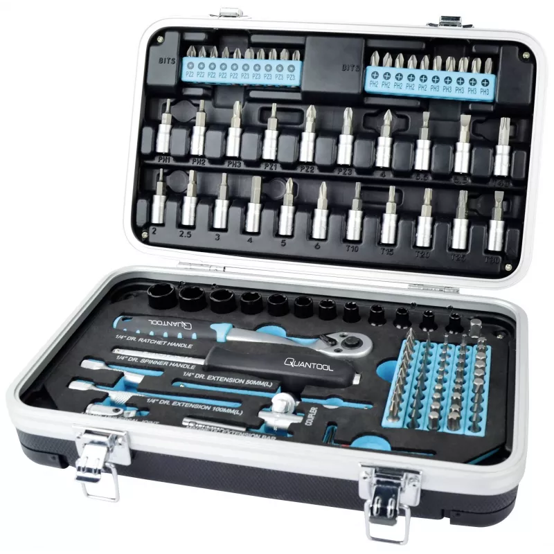 BRÜDER MANNESMANN QUANTOOL Q25003 juego de 116 puntas de 1/4 de pulgada con puntas de seguridad