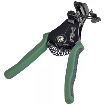 BRÜDER MANNESMANN pelacables automático, verde con muelle de retorno, mordazas de acero SK5, 0,2-6,0 mm² (M10981)