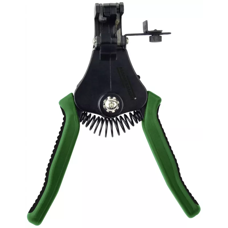 BRÜDER MANNESMANN pelacables automático, verde con muelle de retorno, mordazas de acero SK5, 0,2-6,0 mm² (M10981)