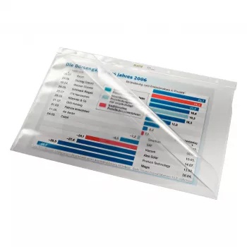Leitz 4744-0000 funda de documentos A4 transparente de PVC, 2 perforaciones, pack de 50