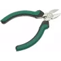 BRÜDER MANNESMANN GREEN LINE Alicate de corte lateral para electrónica 115 mm, acero para herramientas, verde/plata/negro 1070 1