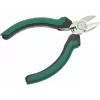 BRÜDER MANNESMANN GREEN LINE Alicate de corte lateral para electrónica 115 mm, acero para herramientas, verde/plata/negro 1070 1