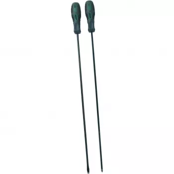 Brüder Mannesmann M11250 Set de 2 destornilladores | plano 6,5 mm y Phillips PH2, acero cromo-vanadio