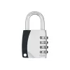 ABUS 155/40 Candado de combinación 4 dígitos ajustable, cuerpo de aluminio, arco de acero templado, plata ABVS30890