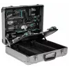 Brüder Mannesmann Set de herramientas de 124 piezas en maletín de aluminio, acero cromo-vanadio, accionamiento 1/4 pulgadas y 1/2 pulgadas 29072